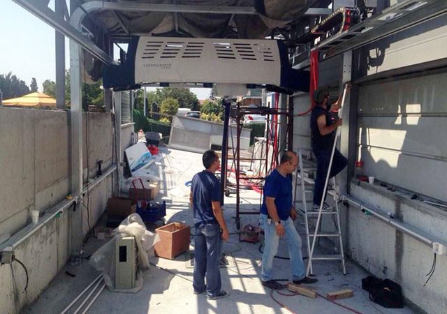 Automatic car wash installation start in Istanbul/Turkey